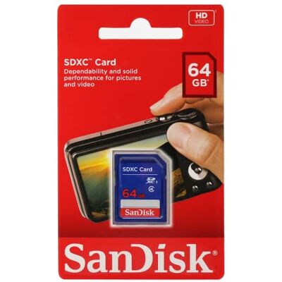 SanDisk SDSDB-064G-B35 64GB SDXC Class 4 Memory Card Blauw (Label May Change) SanDisk SDSDB-064G-B35 64GB SDXC Class 4 Memory Card Blauw (Label May Change)
