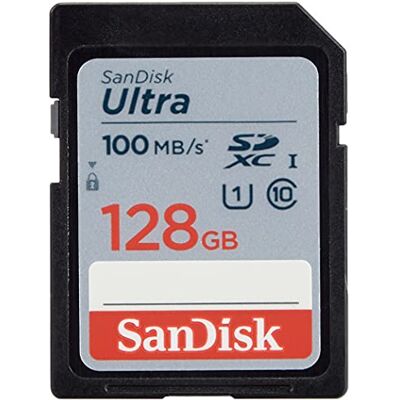 SanDisk Ultra 128GB SDHC-geheugenkaart tot 100MB/s, klasse 10 UHS-I SanDisk Ultra 128GB SDHC-geheugenkaart tot 100MB/s, klasse 10 UHS-I