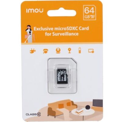 Imou Micro SD-kaart 64 GB SDXC-geheugenkaart snel Full HD tot 95/25 MB/s UHS-I SD-adapter voor smartphone, tablet, actiecamera, drone en laptop, bewakingscamera Imou Micro SD-kaart 64 GB SDXC-geheugenkaart snel Full HD tot 95/25 MB/s UHS-I SD-adapter voor smartphone, tablet, actiecamera, drone en laptop, bewakingscamera