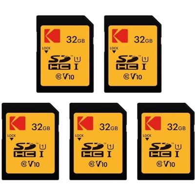 Kodak SDHC Ultra High Speed geheugenkaarten, 32 GB, 5 stuks Kodak SDHC Ultra High Speed geheugenkaarten, 32 GB, 5 stuks