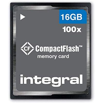 Integral INCF16GV2 16 GB CompactFlash-kaart voor fotoliefhebbers, duurzaam en betrouwbaar, zwart Integral INCF16GV2 16 GB CompactFlash-kaart voor fotoliefhebbers, duurzaam en betrouwbaar, zwart