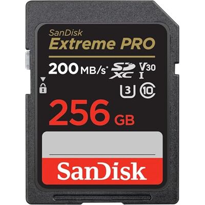 SanDisk Extreme Pro 256 GB SDXC-kaart, SD-kaart V30, UHS-I, 4K UHD Videos, overdrachtssnelheid tot 200 MB/s, RescuePRO Deluxe, QuickFlow Class 10, U3 SanDisk Extreme Pro 256 GB SDXC-kaart, SD-kaart V30, UHS-I, 4K UHD Videos, overdrachtssnelheid tot 200 MB/s, RescuePRO Deluxe, QuickFlow Class 10, U3