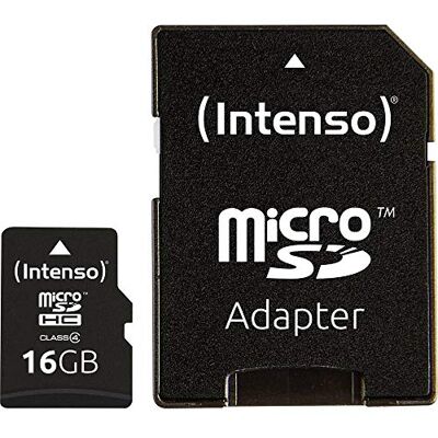Intenso 3403470 Micro SD/SDHC-kaart 16 GB, klasse 4 Intenso 3403470 Micro SD/SDHC-kaart 16 GB, klasse 4