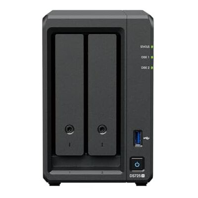 Synology DS725+ 16TB ( HAT33) 2-bay Plus-serie met Ryzen R1600, 4 GB RAM (32 GB max), 1 x 2,5 GbE, 1 x 1 GbE, 2 x M.2 NVMe-sleuven. DX525 uitbreiding verkrijgbaar via Type-C. Synology DS725+ 16TB ( HAT33) 2-bay Plus-serie met Ryzen R1600, 4 GB RAM (32 GB max), 1 x 2,5 GbE, 1 x 1 GbE, 2 x M.2 NVMe-sleuven. DX525 uitbreiding verkrijgbaar via Type-C.