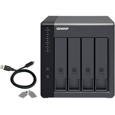 QNAP TR-004 4 Bays USB Type-C Direct Attached Storage (DAS) met Raid hardware (zonder schijf) QNAP TR-004 4 Bays USB Type-C Direct Attached Storage (DAS) met Raid hardware (zonder schijf)