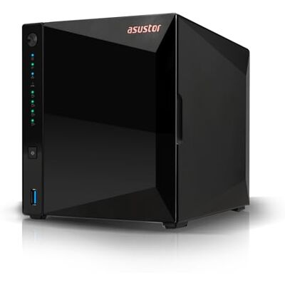 Asustor Drivestor 4 Pro Gen2 AS3304T v2 NAS-behuizing met 4 sleuven voor netwerkopslag, 1,7 GHz Quad-Core, 2,5 GbE-poort, 2 GB DDR4 RAM, aangesloten netwerkopslag voor cloudopslag (diskless) Asustor Drivestor 4 Pro Gen2 AS3304T v2 NAS-behuizing met 4 sleuven voor netwerkopslag, 1,7 GHz Quad-Core, 2,5 GbE-poort, 2 GB DDR4 RAM, aangesloten netwerkopslag voor cloudopslag (diskless)