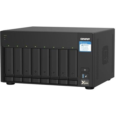 QNAP TS-832PX NAS Tower Ethernet LAN aluminium, zwart, AL324, Eén maat QNAP TS-832PX NAS Tower Ethernet LAN aluminium, zwart, AL324, Eén maat