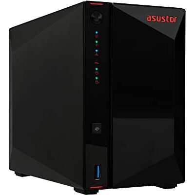 Asustor AS5402T Nimbustor 2Gen2-2 Bay NAS netwerkopslagbehuizing, 2,0 GHz quad-core processor, 4 x M.2 NVMe SSD-sleuven, 2 x 2,5 GbE, 4 GB DDR4 RAM, gaming-geïnspireerde NAS Asustor AS5402T Nimbustor 2Gen2-2 Bay NAS netwerkopslagbehuizing, 2,0 GHz quad-core processor, 4 x M.2 NVMe SSD-sleuven, 2 x 2,5 GbE, 4 GB DDR4 RAM, gaming-geïnspireerde NAS