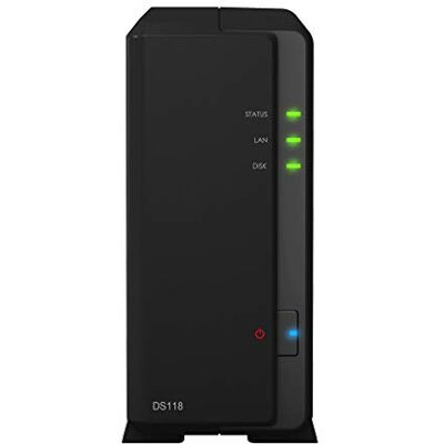 Synology DiskStation DS118 Compact Ethernet LAN zwart NAS opslagservers (8 TB, HDD, HDD, SSD, SATA, SATA II, SATA III, 2,5,3,5 inch, FAT,HFS+, NTFS,exFAT,ext3,ext4) Synology DiskStation DS118 Compact Ethernet LAN zwart NAS opslagservers (8 TB, HDD, HDD, SSD, SATA, SATA II, SATA III, 2,5,3,5 inch, FAT,HFS+, NTFS,exFAT,ext3,ext4)