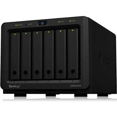 Synology DiskStation DS620SLIM J3355 NAS-opslagserver Desktop Ethernet LAN Zwart Synology DiskStation DS620SLIM J3355 NAS-opslagserver Desktop Ethernet LAN Zwart