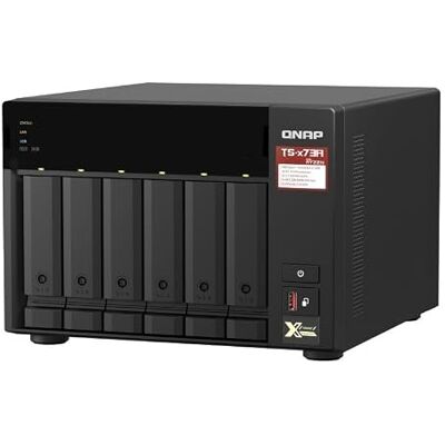 QNAP TS-673A 6-Bay NAS Turbo Station (AMD Ryzen™ Embedded V1500B 4-Core/8-Thread 2,2 GHz, 8GB DDR4 RAM 2x RJ-45 2,5 GbE LAN-poort) 48TB met 6x Seagate IronWolf 8TB NAS harde schijven QNAP TS-673A 6-Bay NAS Turbo Station (AMD Ryzen™ Embedded V1500B 4-Core/8-Thread 2,2 GHz, 8GB DDR4 RAM 2x RJ-45 2,5 GbE LAN-poort) 48TB met 6x Seagate IronWolf 8TB NAS harde schijven