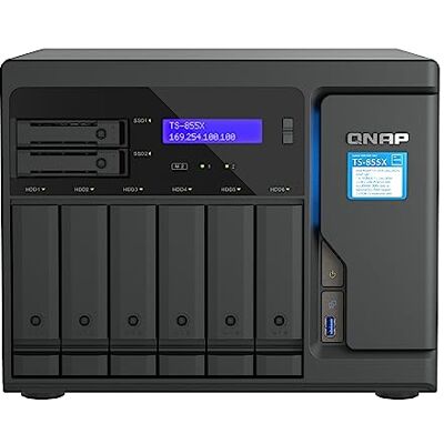 QNAP TS-855X-8G 8-Bay, Intel Atom 8-Core, PCIe Gen3, 10 Gigabit NAS QNAP TS-855X-8G 8-Bay, Intel Atom 8-Core, PCIe Gen3, 10 Gigabit NAS