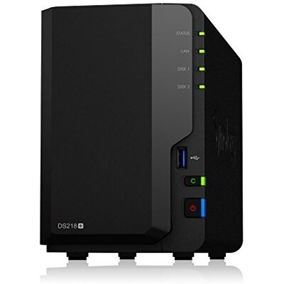 Synology DS218 + 4 TB (2 x 2 TB WD RED) desktop NAS-eenheid 2 sleuven Synology DS218 + 4 TB (2 x 2 TB WD RED) desktop NAS-eenheid 2 sleuven