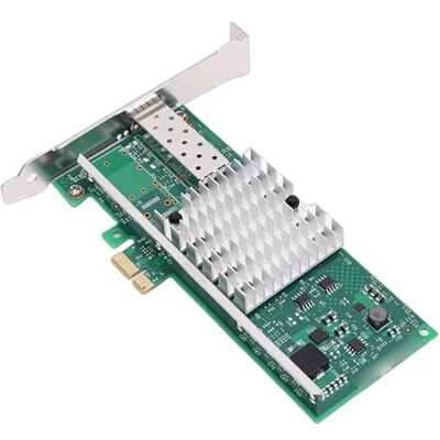 Jelquix PCIE X1 netwerkkaart 10 GB, ethernet-netwerkkaart met controller 82599EN, Ethernet-LAN-adapter voor servers, NAS en desktop-computers, NIC PCIE naar SFP voor games Jelquix PCIE X1 netwerkkaart 10 GB, ethernet-netwerkkaart met controller 82599EN, Ethernet-LAN-adapter voor servers, NAS en desktop-computers, NIC PCIE naar SFP voor games