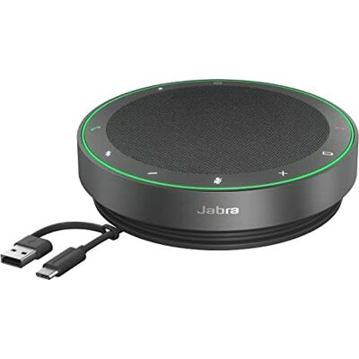 Jabra Speak2 75 Bluetooth-luidspreker met 4 ruisonderdrukkende microfoons, 65 mm full-range luidspreker en extra brede band, gecertificeerd voor Google Meet, donkergrijs Jabra Speak2 75 Bluetooth-luidspreker met 4 ruisonderdrukkende microfoons, 65 mm full-range luidspreker en extra brede band, gecertificeerd voor Google Meet, donkergrijs