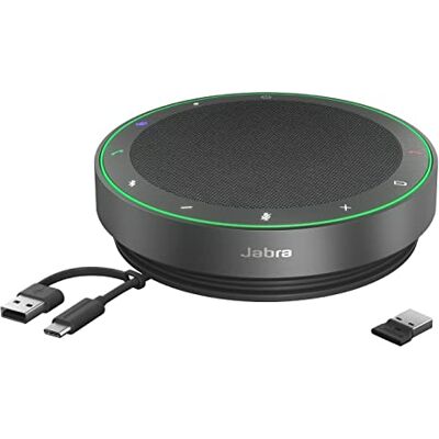 Jabra Speak2 75 Draadloze Bluetooth-luidspreker met Bluetooth USB-A-adapter, 4 ruisonderdrukkende microfoons, full-range luidspreker, MS Teams gecertificeerd, werkt met andere platforms, donkergrijs Jabra Speak2 75 Draadloze Bluetooth-luidspreker met Bluetooth USB-A-adapter, 4 ruisonderdrukkende microfoons, full-range luidspreker, MS Teams gecertificeerd, werkt met andere platforms, donkergrijs