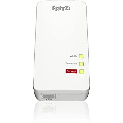 FRITZ! Powerline 1260 WLAN enkele adapter/netwerkuitbreiding 1200 MBit/s PLC, voldoet aan IEEE P1901, 1200 Mbps, geïntegreerde AC WiFi-basis, mesh, 1 Gigabit poort, internationale versie FRITZ! Powerline 1260 WLAN enkele adapter/netwerkuitbreiding 1200 MBit/s PLC, voldoet aan IEEE P1901, 1200 Mbps, geïntegreerde AC WiFi-basis, mesh, 1 Gigabit poort, internationale versie