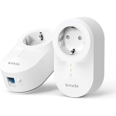 Tenda PH6 CPL AV kit, 1000 Mbit/s adapter met gigabit ethernet-aansluitingen en geïntegreerd stopcontact 4 K/3D/HD video, tv-games, plug en play, EU-stekker Tenda PH6 CPL AV kit, 1000 Mbit/s adapter met gigabit ethernet-aansluitingen en geïntegreerd stopcontact 4 K/3D/HD video, tv-games, plug en play, EU-stekker