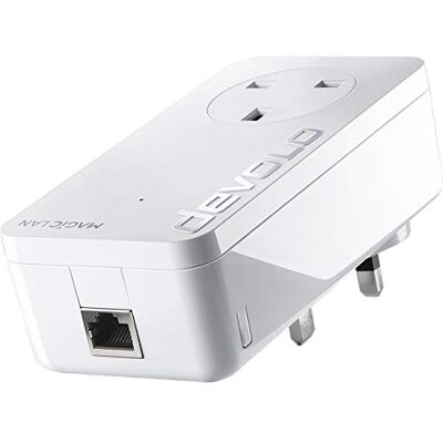 Devolo Magic 2 LAN toevoegen op Powerline-adapter tot 2400 Mbit/s voor uw Powerline Home-netwerk, 1 x Gigabit LAN-poort, Pass Through Socket, ideaal voor online games, 4k, 8k en UHD in STR Devolo Magic 2 LAN toevoegen op Powerline-adapter tot 2400 Mbit/s voor uw Powerline Home-netwerk, 1 x Gigabit LAN-poort, Pass Through Socket, ideaal voor online games, 4k, 8k en UHD in STR
