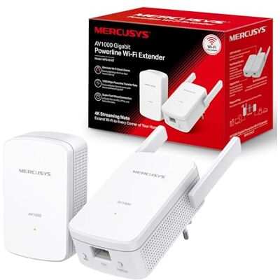 MERCUSYS MP510 KIT Powerline netwerkadapter 1000 Mbit/s Ethernet WiFi wit MERCUSYS MP510 KIT Powerline netwerkadapter 1000 Mbit/s Ethernet WiFi wit