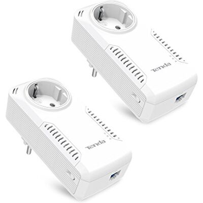 Tenda P1001P KIT AV1000 Gigabit Powerline adapterset met AC-gateway (Gigabit LAN-poorten, HomePlug AV2, QoS, compatibel met adapters van andere merken, 2 stuks) Tenda P1001P KIT AV1000 Gigabit Powerline adapterset met AC-gateway (Gigabit LAN-poorten, HomePlug AV2, QoS, compatibel met adapters van andere merken, 2 stuks)