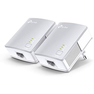 TP-Link Powerline 600 Mbps en Ethernet-poorten, Powerline Socket Kit van 2, compatibel met alle oudere modellen en alle internetboxen, wit, TL-PA4010 KIT TP-Link Powerline 600 Mbps en Ethernet-poorten, Powerline Socket Kit van 2, compatibel met alle oudere modellen en alle internetboxen, wit, TL-PA4010 KIT