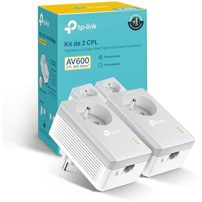 TP-Link Powerline AV500 (500 Mbps), TL-PA4015PKIT, 1 Fast Ethernet-poort, Ingebouwd stopcontact Franse versie, Set van 2 (alleen CPL) Wit TP-Link Powerline AV500 (500 Mbps), TL-PA4015PKIT, 1 Fast Ethernet-poort, Ingebouwd stopcontact Franse versie, Set van 2 (alleen CPL) Wit