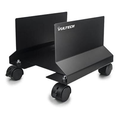 Vultech CP-01 Trolley voor pc-houder, aluminium, 4 wielen, zwart Vultech CP-01 Trolley voor pc-houder, aluminium, 4 wielen, zwart