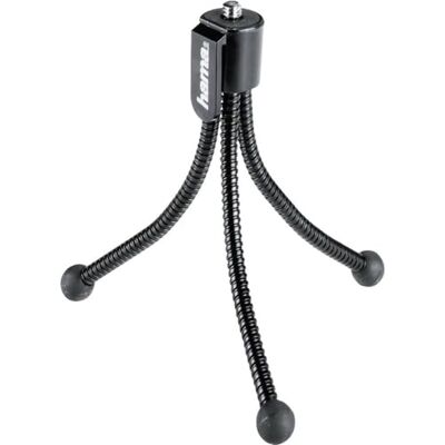 Hama Flexi M Mini-statief, 1/4 inch, werkhoogte = 7-10 cm, zwart, voor smartphones en GoPro Hama Flexi M Mini-statief, 1/4 inch, werkhoogte = 7-10 cm, zwart, voor smartphones en GoPro
