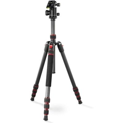 Hama Ramble II Duo 2-in-1 statief voor camera en mobiele telefoon met telefoonhouder stabiel en licht carbon statief 3-voudig uittrekbaar fotostatief max. 160 cm Hama Ramble II Duo 2-in-1 statief voor camera en mobiele telefoon met telefoonhouder stabiel en licht carbon statief 3-voudig uittrekbaar fotostatief max. 160 cm