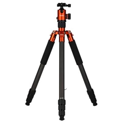 Rollei C6i Compact lichtgewicht 3-in-1 carbon statief met Arca Swiss kogelgewricht, macro statief met punten en etui, oranje Rollei C6i Compact lichtgewicht 3-in-1 carbon statief met Arca Swiss kogelgewricht, macro statief met punten en etui, oranje