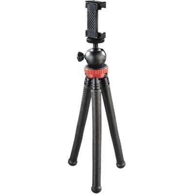 Hama Statief "FlexPro" (voor smartphone, GoPro en camera's, met scharnierpoten, hoogte 27 cm) zwart/rood Hama Statief "FlexPro" (voor smartphone, GoPro en camera's, met scharnierpoten, hoogte 27 cm) zwart/rood