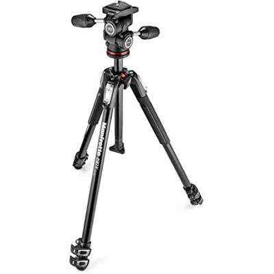 Manfrotto MK190X3-3W1 Kit a 3 Sezioni con Testa a 3 Vie, Nero Manfrotto MK190X3-3W1 Kit a 3 Sezioni con Testa a 3 Vie, Nero
