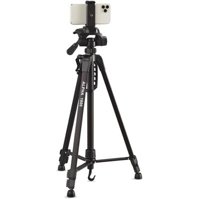 Cullmann – 52119 – Alpha 1800 beweegbaar statief BT incl. Smartphone-houder en Bluetooth-ontspanner (hoogte van de uitbreiding 140 cm, met 3-wegkop, draagkracht 2 kg, gewicht 900 g), zwart Cullmann – 52119 – Alpha 1800 beweegbaar statief BT incl. Smartphone-houder en Bluetooth-ontspanner (hoogte van de uitbreiding 140 cm, met 3-wegkop, draagkracht 2 kg, gewicht 900 g), zwart