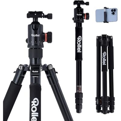 Rollei C6i Camerastatief met statiefkop en etui aluminium compatibel met Arca Swiss, zwart Rollei C6i Camerastatief met statiefkop en etui aluminium compatibel met Arca Swiss, zwart