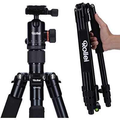 Rollei C5I zwart lichtgewicht aluminium fotostatief reisstatief met balhoofd en statief tas kan worden gebruikt als macro statief, monopod en mini statief ArcaSwiss Rollei C5I zwart lichtgewicht aluminium fotostatief reisstatief met balhoofd en statief tas kan worden gebruikt als macro statief, monopod en mini statief ArcaSwiss