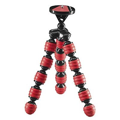 Cullmann Alpha 350 50034 Mini-statief flexibel met smartphonehouder, rood, maximale belasting 1 kg, 204 g Cullmann Alpha 350 50034 Mini-statief flexibel met smartphonehouder, rood, maximale belasting 1 kg, 204 g