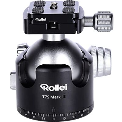 Rollei T7S Markt II Professioneel 360° camerastatief met wrijving, 26 kg draagkracht, schaal voor panoramische opnamen en 2 waterstanden, incl. ontgrendelingsplaat Rollei T7S Markt II Professioneel 360° camerastatief met wrijving, 26 kg draagkracht, schaal voor panoramische opnamen en 2 waterstanden, incl. ontgrendelingsplaat