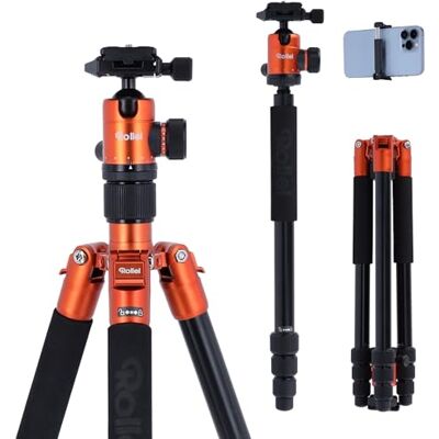 Rollei C5I oranje lichtgewicht aluminium fotostatief reisstatief met balhoofd en statief tas kan gebruikt worden als macro statief, monopod en mini statief ArcaSwiss Rollei C5I oranje lichtgewicht aluminium fotostatief reisstatief met balhoofd en statief tas kan gebruikt worden als macro statief, monopod en mini statief ArcaSwiss