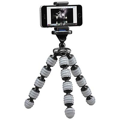 Cullmann Alpha 380 50028 Mini-statief flexibel met smartphonehouder, 1,5 kg belastbaarheid, 267 g, mobiel, 380 cm, grijs Cullmann Alpha 380 50028 Mini-statief flexibel met smartphonehouder, 1,5 kg belastbaarheid, 267 g, mobiel, 380 cm, grijs