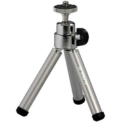 Cullmann 4007134500334 ALPHA 15 mini-statief met kogelkop, zilverkleurig Cullmann 4007134500334 ALPHA 15 mini-statief met kogelkop, zilverkleurig