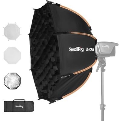 SMALLRIG Achthoekige Softbox, 65 cm/25,6 inch, snelontgrendeling lichtbox met draagtas, voor Bowens mount COB-lampen voor voor Neewer voor Godox 4874 SMALLRIG Achthoekige Softbox, 65 cm/25,6 inch, snelontgrendeling lichtbox met draagtas, voor Bowens mount COB-lampen voor voor Neewer voor Godox 4874