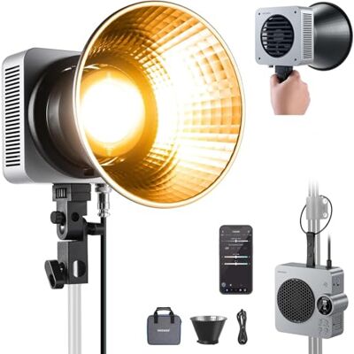 NEEWER HS200B Draagbaar led-videolicht, app/2,4G/DMX-bediening, 280 W, 84400 lx/1 m, tweekleurig, 2700-6500 K, CRI95+, COB-continue uitgang, Bowens spotlight voor opname, streaming, fotografie NEEWER HS200B Draagbaar led-videolicht, app/2,4G/DMX-bediening, 280 W, 84400 lx/1 m, tweekleurig, 2700-6500 K, CRI95+, COB-continue uitgang, Bowens spotlight voor opname, streaming, fotografie