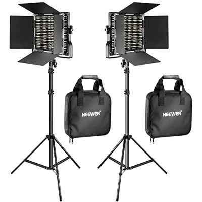 NEEWER 2-delig tweekleurig 660 LED-videolicht en standaard: (2) 3200-5600 K CRI 96+ dimbaar licht met U-beugel, afschermklep, (2) 75 inch lichtstatief voor studio-, video-opnamen NEEWER 2-delig tweekleurig 660 LED-videolicht en standaard: (2) 3200-5600 K CRI 96+ dimbaar licht met U-beugel, afschermklep, (2) 75 inch lichtstatief voor studio-, video-opnamen