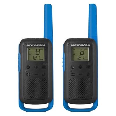 Motorola TALKABOUT T62 Set van 2 Walkietalkies, PMR446, groot bereik, USB, blauw Motorola TALKABOUT T62 Set van 2 Walkietalkies, PMR446, groot bereik, USB, blauw