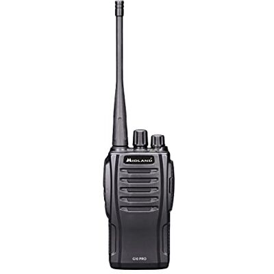 Midland G10 PRO Walkietalkie, oplaadbaar, semi-professionele radio-transceiver met 32 PMR446-kanalen, 50 CTCSS-tinten, 116 DCS-codes, 1200 mAh Li-Ion batterij 1 walkietalkie, zwart met Midland G10 PRO Walkietalkie, oplaadbaar, semi-professionele radio-transceiver met 32 PMR446-kanalen, 50 CTCSS-tinten, 116 DCS-codes, 1200 mAh Li-Ion batterij 1 walkietalkie, zwart met
