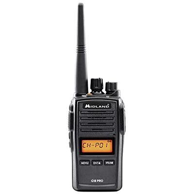 Midland G18 Pro C1145.02, bidirectionele radio, transceiver PMR446, dual-band walkietalkie, lange afstand, lithiumbatterij, weerbestendig IP67, zwart Midland G18 Pro C1145.02, bidirectionele radio, transceiver PMR446, dual-band walkietalkie, lange afstand, lithiumbatterij, weerbestendig IP67, zwart