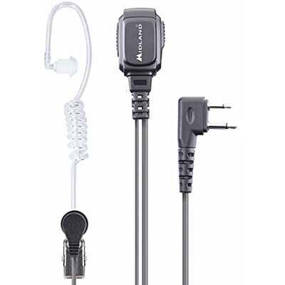 Midland MA 31-L Pro Security hoofdtelefoon C1497 met Vox/PTT-omschakeling en 90 graden stekker (type L) transparant en zwart, standaard met spiraalkabel Midland MA 31-L Pro Security hoofdtelefoon C1497 met Vox/PTT-omschakeling en 90 graden stekker (type L) transparant en zwart, standaard met spiraalkabel
