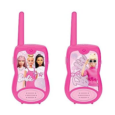 Lexibook Barbie TW12BB Walkietalkies, 200 m, communicatiespel voor kinderen, 2 communicatiekanalen, riemclip, roze Lexibook Barbie TW12BB Walkietalkies, 200 m, communicatiespel voor kinderen, 2 communicatiekanalen, riemclip, roze