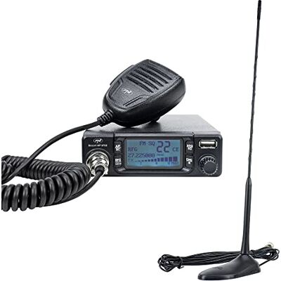 PNI CB Radio Escort HP 9700 USB en CB Extra 45 met magnetische voet PNI CB Radio Escort HP 9700 USB en CB Extra 45 met magnetische voet